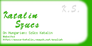 katalin szucs business card